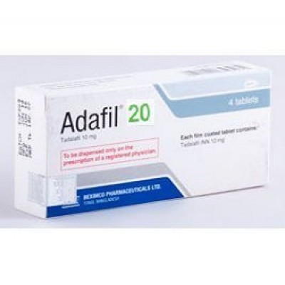 Adafil 20 mg Tablet 4's pack