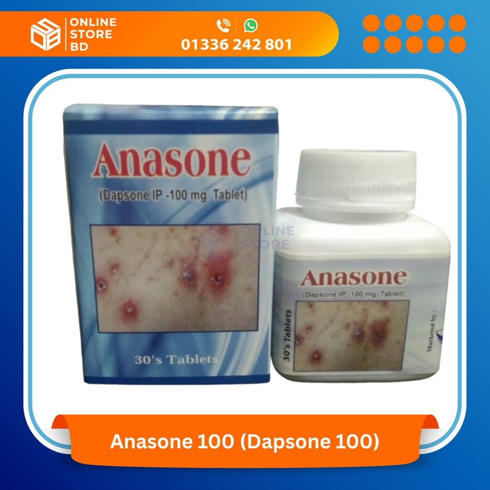 Anasone 100 (Dapsone 100 mg) Tablet 30 pcs