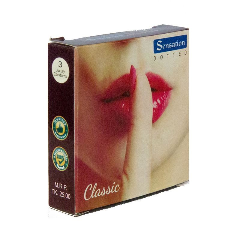 Sensation Classic Condom Dotted 3's pkt