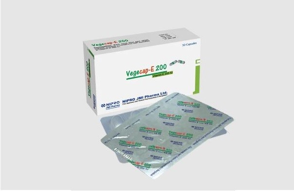 Vegecap-E 200 Capsule 50's pack