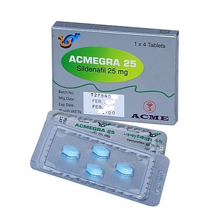 Acmegra 25 mg Tablet 4's pack
