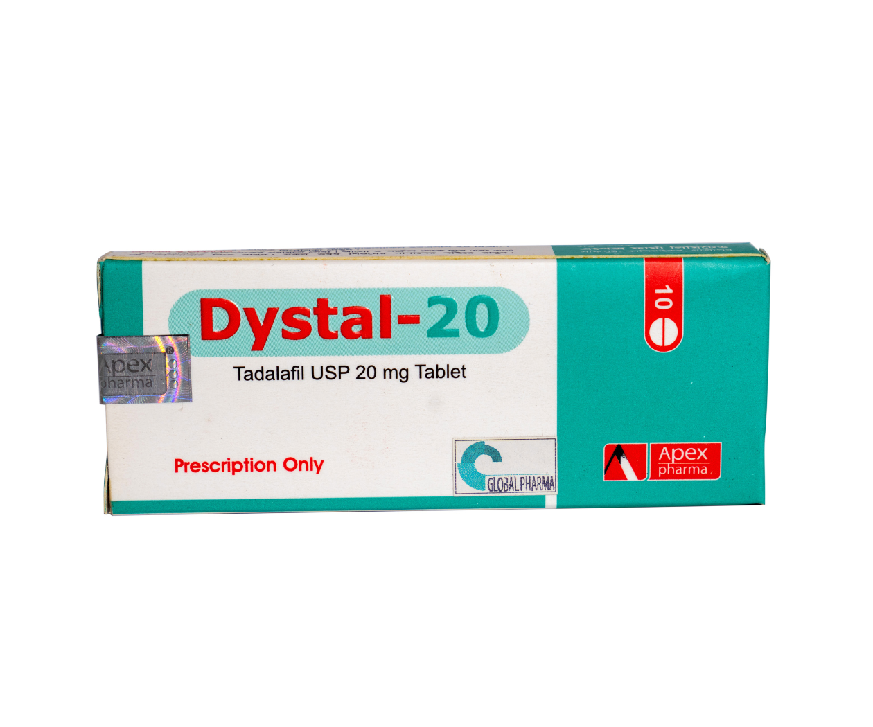 Dystal Tadalafil Tablet 20 mg 10's pack